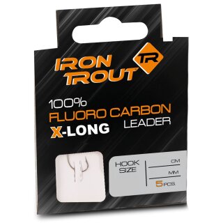 IRON TROUT X-long FC Leader 130T Gr.6 360cm 0,18mm Silver 5pcs.