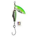 JENZI Phantom-F fish spinner single hook 5g C.4 green-chrome
