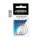 JENZI Drop Shot Worm Hook mit Spirale Gr.1 Red 5Stk.