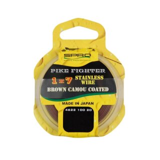 SPRO Pike Fighter 1x7 Coated Wire 0,50mm 18,2kg 20m Brown
