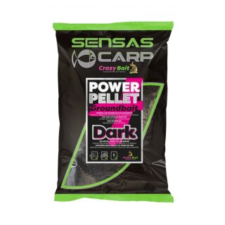 SENSAS UK Power Pellet Plus Groundbait Dark 2kg Schwarz