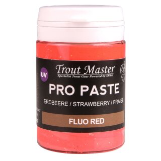TROUTMASTER Pro Paste Strawberry 60g Fluo Red