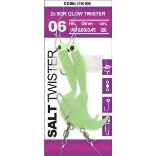 SPRO Salt Twister 06 Gr.1/0 5g 120cm 0,45mm 0,6mm Glow