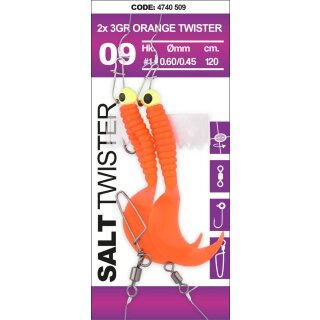 SPRO Salt Twister 09 Gr.1 3g 120cm 0,45mm 0,6mm Orange