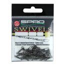 SPRO 3-fold swivel with safety snap size 14 7kg 10pcs.