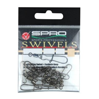 SPRO Rolling Wartel with Fast Lock Snap Size 10 11kg 10pcs.