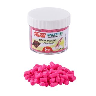 BALZER Method Feeder Pellets Heilbutt-Tintenfisch 6mm Pink 60g