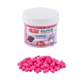 BALZER Method Feeder Dumbbells Heilbutt-Tintenfisch 6mm Pink 60g