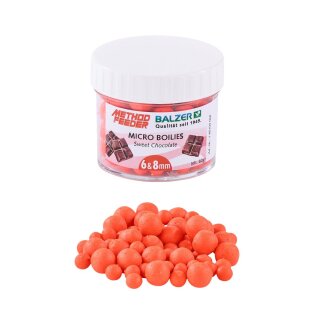 BALZER Method Feeder Boilies Sweet Chocolate 6mm 8mm Orange 60g