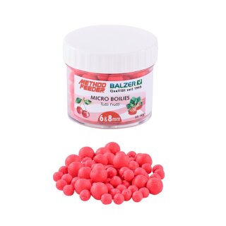 BALZER Method Feeder Micro Boilies 6mm 8mm 60g Tutti Frutti Rot