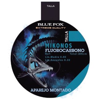 BLUE FOX Aparejo Montado Mikonos Fluorocarbono Gr.6 185cm 0,4mm 0,3mm