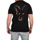 FOX Large Print Fox Head Logo T-Shirt Black