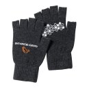 SAVAGE GEAR Knitted Half Finger Glove M Dark Grey Melange