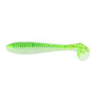 KEITECH 4.3" Fat Swing Impact 11cm 11g Chartreuse Pepper Shad 6pcs.