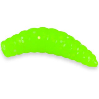 IRON TROUT Super Soft Bee Maggots Cheese 2,5cm Chartreuse Glitter 15Stk.