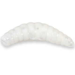 IRON TROUT Super Soft Bee Maggots Cheese 2,5cm White Glitter 15Stk.