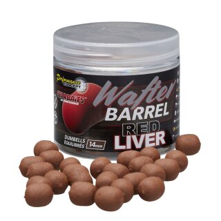 STARBAITS PC Red Liver Wafter Barrel 14mm 70g Hellbraun