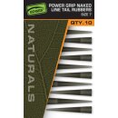 FOX Edges Naturals Power Grip Naked Line Tail Rubber Gr.7 10Stk.