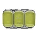 DAIWA Box Waterproof Sealed 3 Rooms Shallow 11x6,5x1,3cm Green Smoke