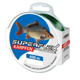 JENZI Superflex Zielfischschnur Karpfen 0,32mm 5kg 400m Grün-Braun