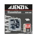 JENZI Crimps Quetschh&uuml;lsen 0,8mm Black Matt 20Stk.