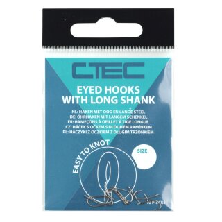 C-TEC Eyed Hooks With Long Shank