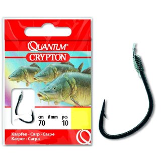 QUANTUM Crypton Karpfen Gr.2 70cm 0,35mm Schwarz 10Stk.