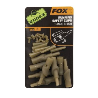 FOX Edges Running Safety Clips Trans Khaki 8Stk.