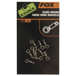 FOX Edges Kuro Micro Hook Ring Swivels 10Stk.