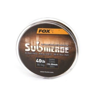 FOX Submerge Sinking Braided Mainline 0,16mm 11,3kg 300m Dark Camo