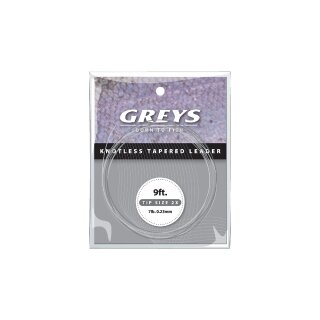 GREY Greylon Knotless Tapered Leaders 0,28mm 4,5kg 2,7m Clear