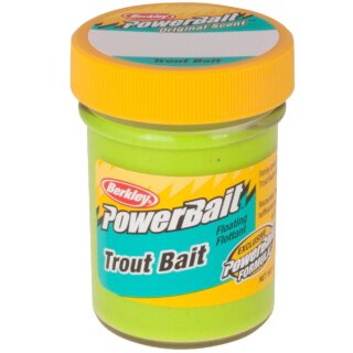 BERKLEY Powerbait Biodegradable Trout Bait Ohne Glitter 50g Chartreuse
