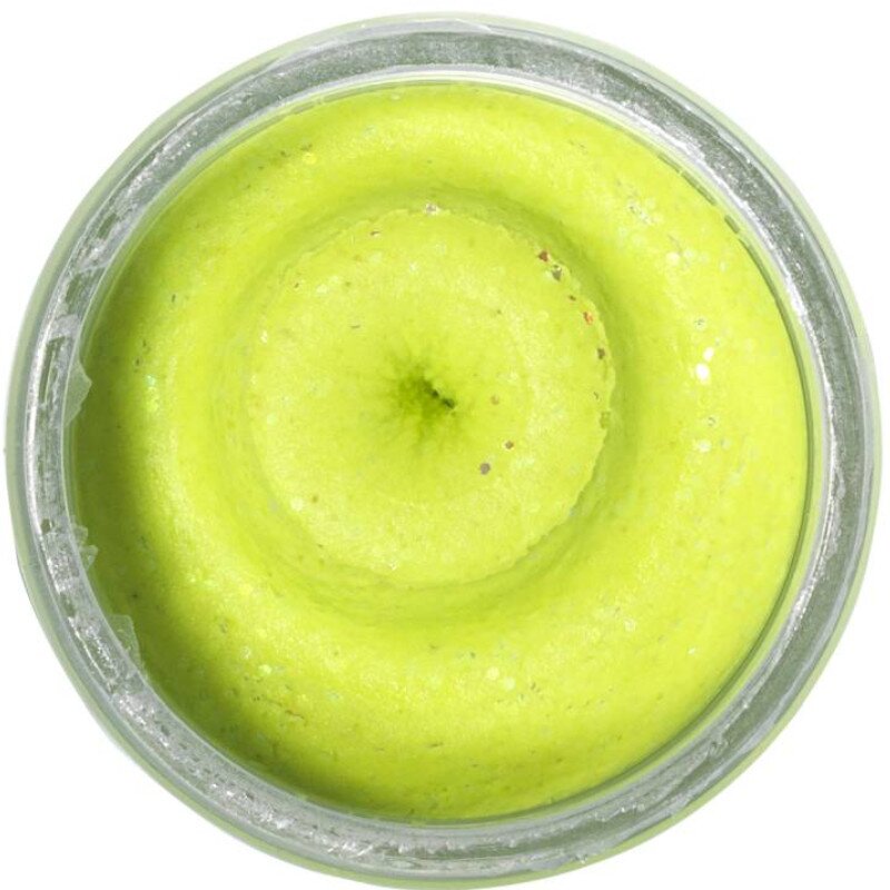 BERKLEY Powerbait Natural Scent Trout Bait Glitter Garlic 50g Chartreuse