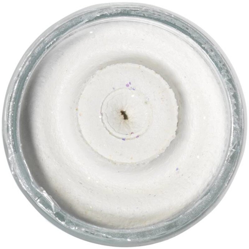 BERKLEY Powerbait Natural Scent Trout Bait Glitter Garlic 50g Weiß