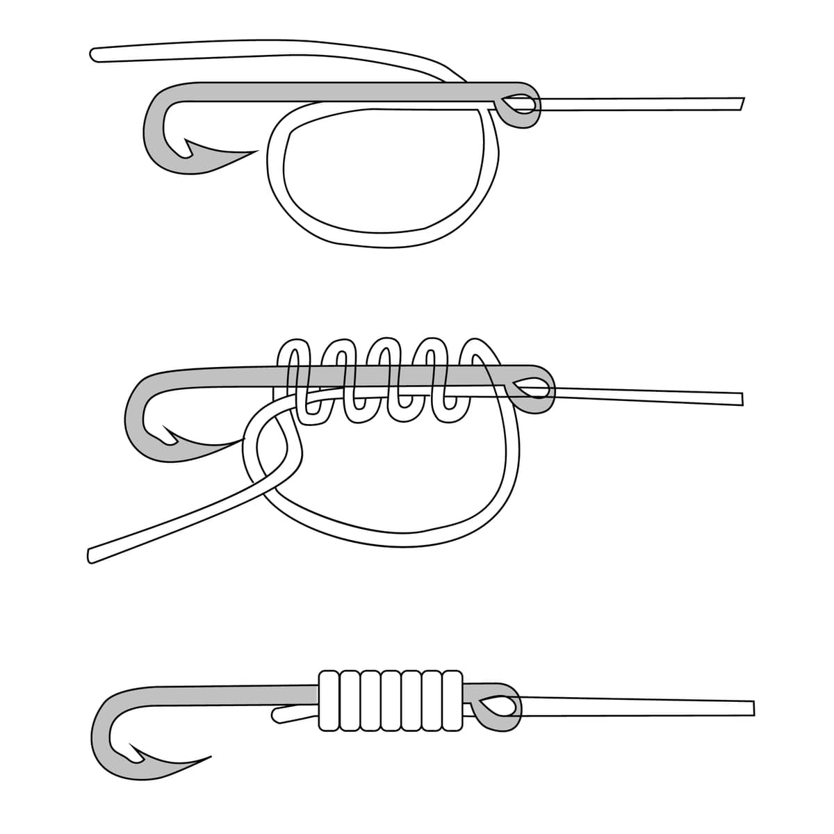 Wirbel mit Grinnerknoten- Anleitung der Knotung